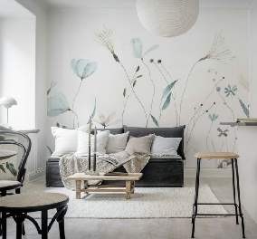 Floral wallpaper for homes in Bihar