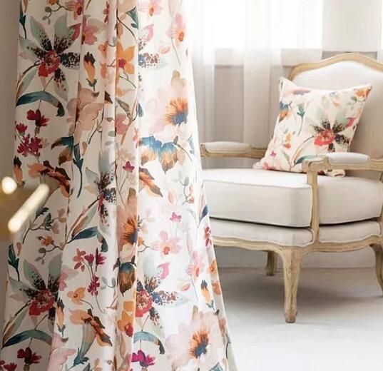 Brilliant Flowers Curtains Song of Summer Living Room Drapes 2 Panels