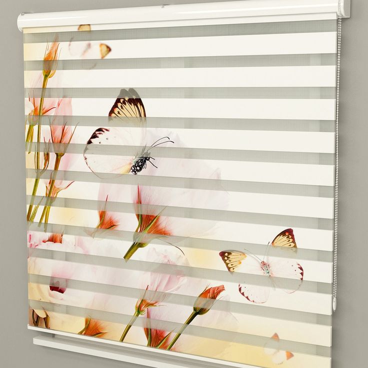 Customizable shades roller blind _ Made for day and night use _ For Living Room & Bedroom _ Butterfly Printered Zebra Roller Blinds