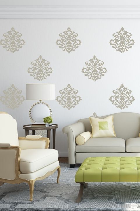 Damask Vintage Wall Decals- WALLTAT_com