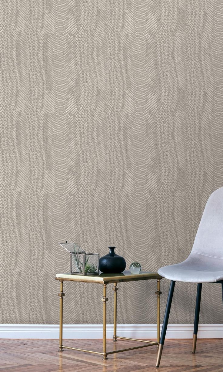 Naja Snake Print Beige Wallpaper