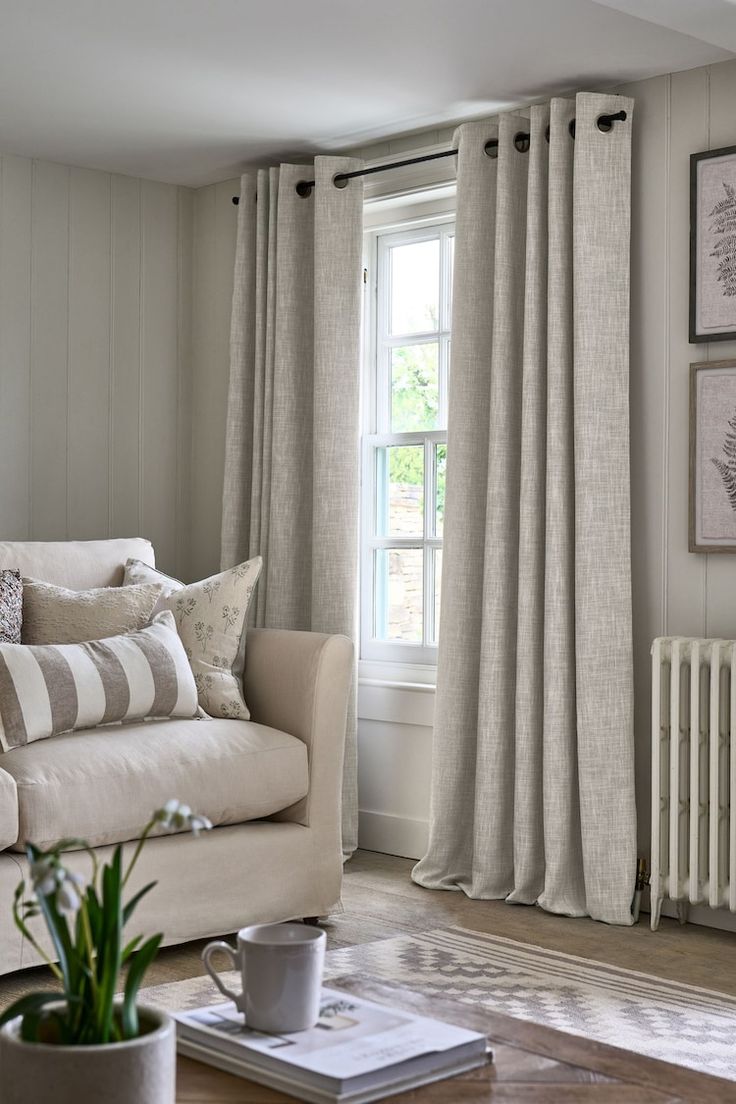 Buy Natural Textured Fleck Eyelet Blackout_Thermal Curtains from the Next UK online shop