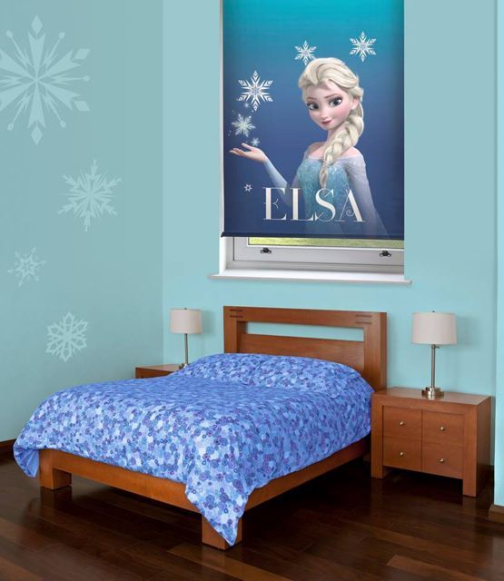 Disney Frozen Elsa themed window decor_ Available in cellular and roller shades_