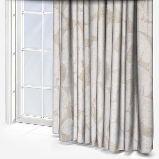 Hoem Brinn Abstract Natural Eyelet Ready Made Curtain _ Blinds Direct