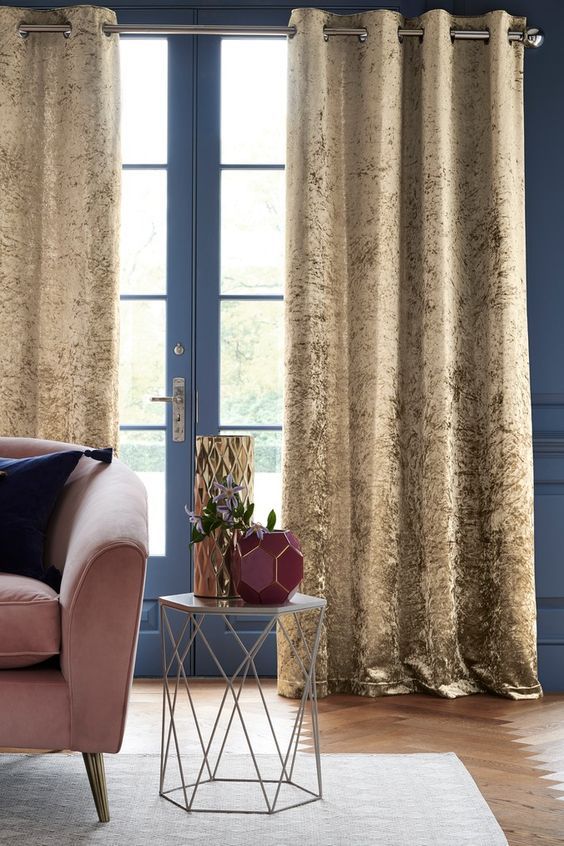 Velvet curtains